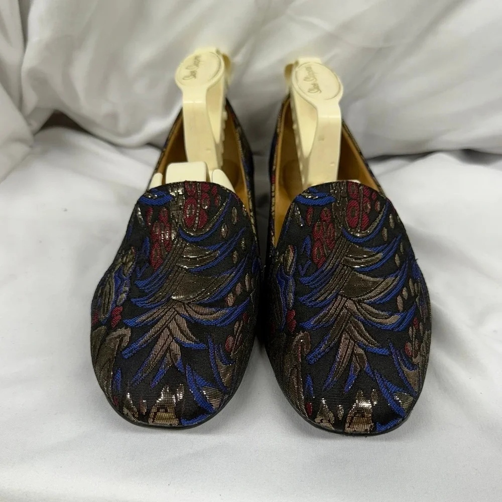Naturalizer Emiline Womens Comfortable Fashion Flat Loafer Shoes - Black Multi